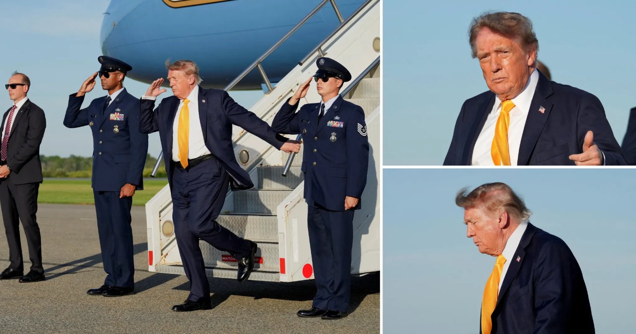 Tartışmalar, Trump'ın New Jersey'de Air Force One'a bindiği sırada kuvvetli rüzgarın saçlarını kaldırmasıyla çekilen görüntülerin ardından daha da büyümüştü.