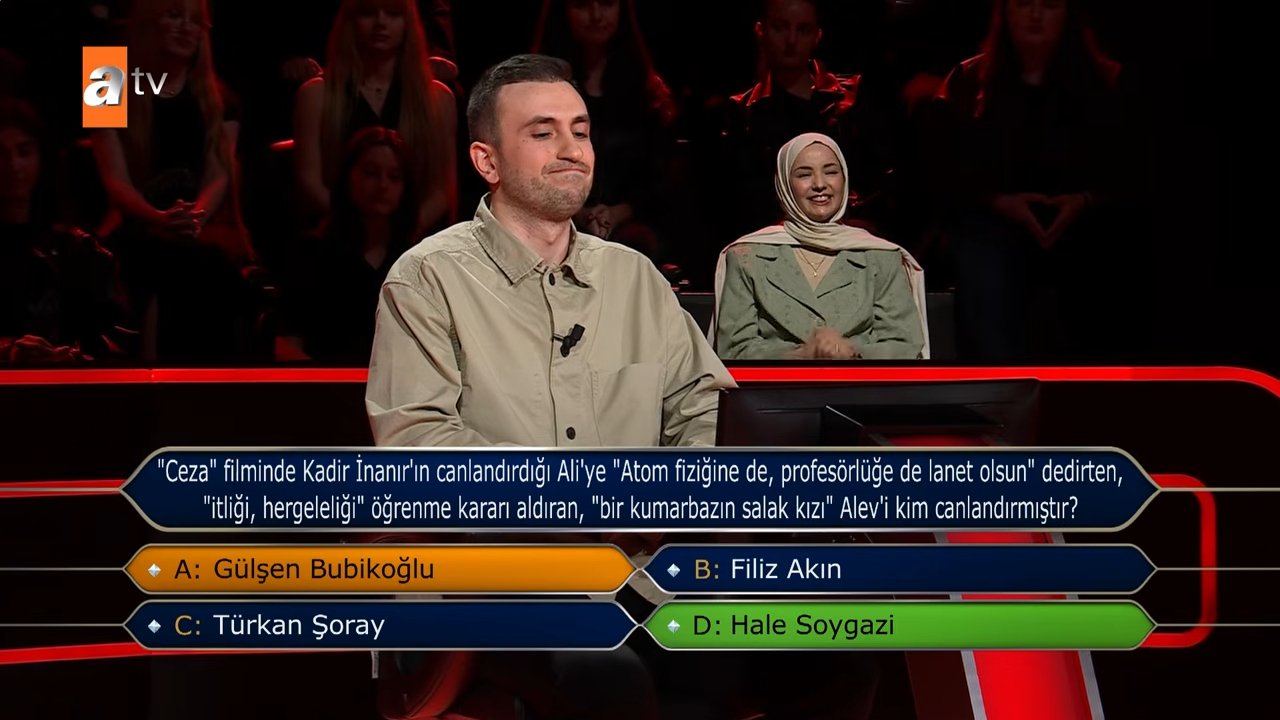 Kim Milyoner Olmak İster’de Yeşilçam sorusu! Cevabı görünce çok şaşırdı