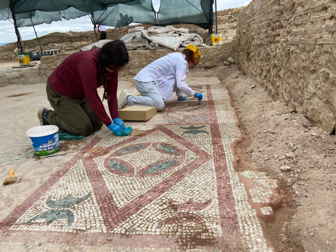 Pompeiopolis’te binlerce yıllık miras gün ışığına kavuştu! 105 metrekarelik mozaik ortaya çıkarıldı