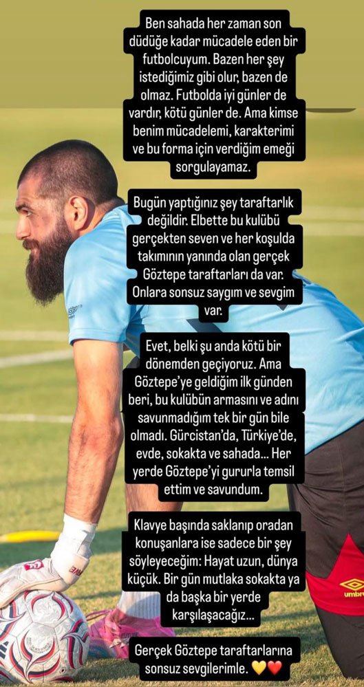 Luka Gugeshashvili'nin Instagram paylaşımı