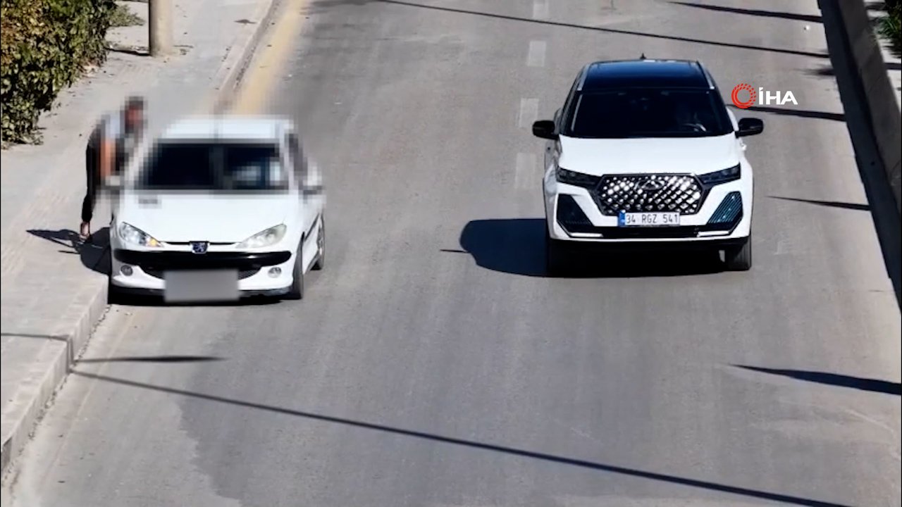 Polisi atlatacağını sandı, drona yakalandı! Araç içinde yer değiştiren sürücüye rekor ceza