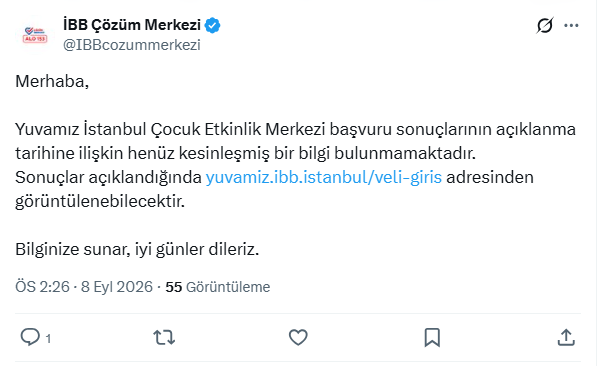 Resmi X hesabından açıklama geldi! Yuvamız İstanbul başvuru sonuçları ne zaman açıklanacak?