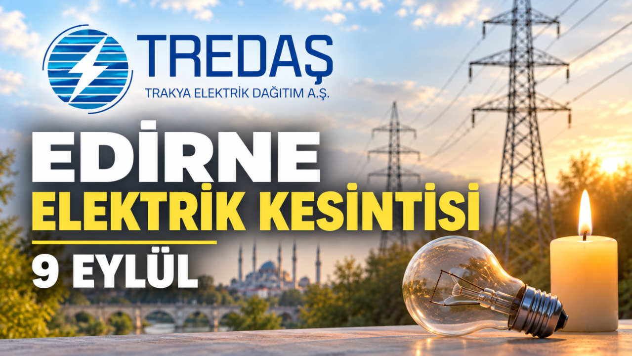 Edirne elektrik kesintisi 9 Eylül! TREDAŞ planlı kesinti (Keşan, İpsala, Merkez, Uzunköprü)