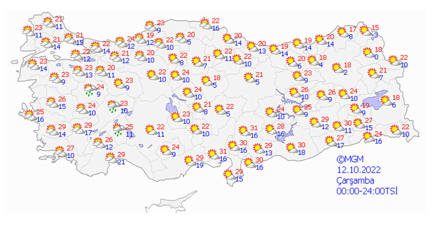 Meteoroloji uyardı: Kuvvetli sağanak, sis... Göz gözü görmeyecek (12 Ekim 2022 hava durumu) Meteoroloji uyardı: Kuvvetli sağanak, sis... Göz gözü görmeyecek (12 Ekim 2022 hava durumu)