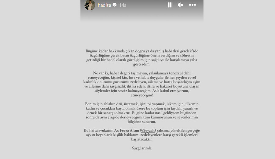 Hadise fena patladı! Sosyal medya hesabından esti gürledi: “Boşandığım eşim ve ailesine…”