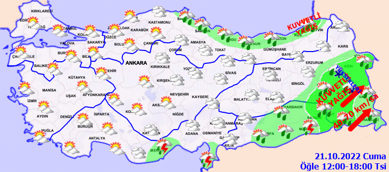 Meteoroloji’den 20 ile uyarı: Sıcaklıklar 5 derece birden düşüyor kar kapıda (21 Ekim 2022 hava durumu)
