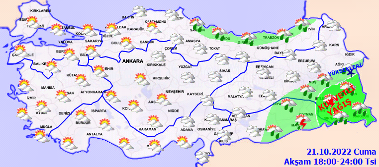 Meteoroloji’den 20 ile uyarı: Sıcaklıklar 5 derece birden düşüyor kar kapıda (21 Ekim 2022 hava durumu)