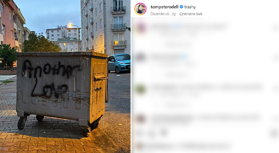 Dünyaca ünlü şarkıcı Ümraniye’de bir çöp konteynerini paylaştı, sosyal medyada yer yerinden oynadı