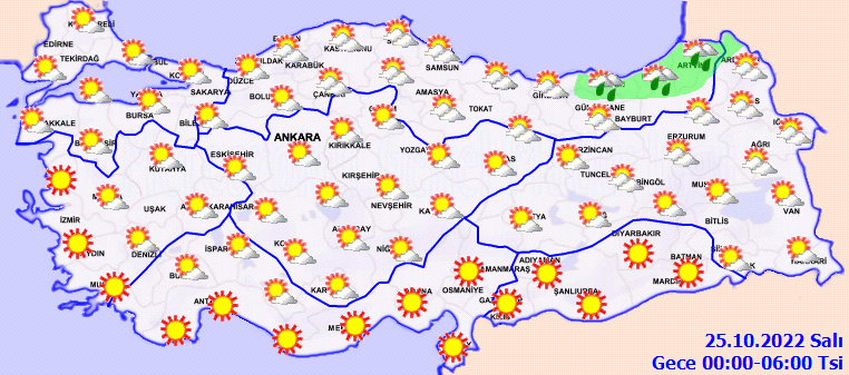 Meteoroloji’den sağanak uyarısı: Kuvvetli geliyor (24 Ekim 2022 hava durumu)