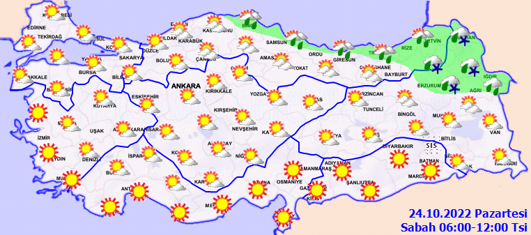 Meteoroloji’den sağanak uyarısı: Kuvvetli geliyor (24 Ekim 2022 hava durumu)