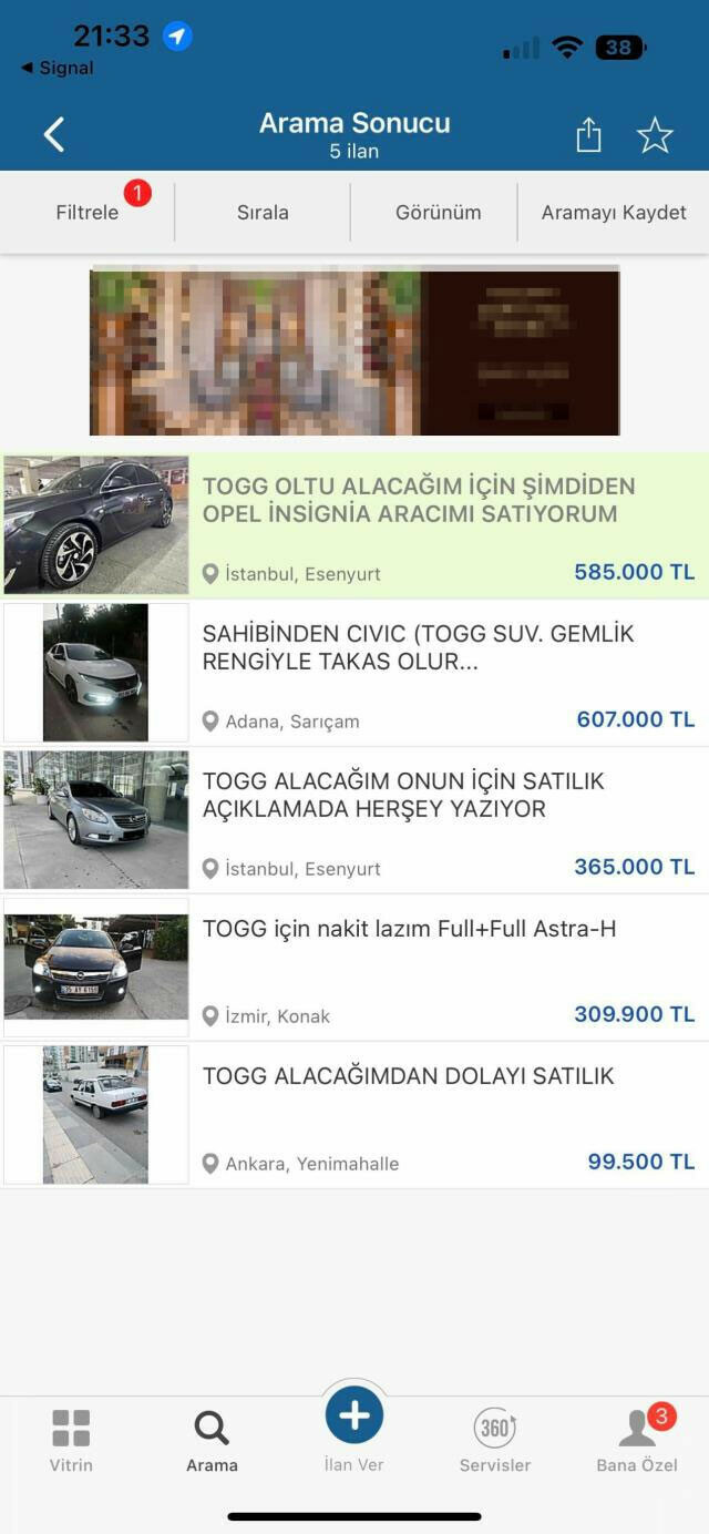 Tarihi açılış gerçekleşti, vatandaşlar harekete geçti: İlan sayfalarında Togg hareketliliği Tarihi açılış gerçekleşti, vatandaşlar harekete geçti: İlan sayfalarında Togg hareketliliği