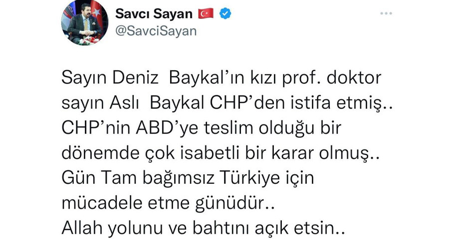 Savcı Sayan’dan dikkat çeken Deniz Baykal iddiası: CHP’den istifası an meselesi