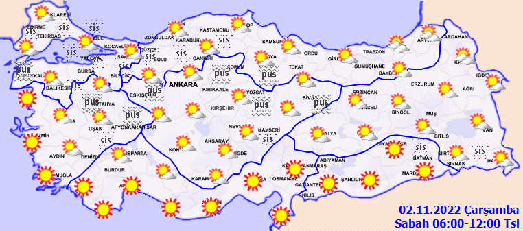 Bugün hava nasıl olacak? Meteoroloji uyardı: Göz gözü görmeyecek…. Sis ve pus bazı illeri etkisi altına alacak (2 Kasım hava durumu)