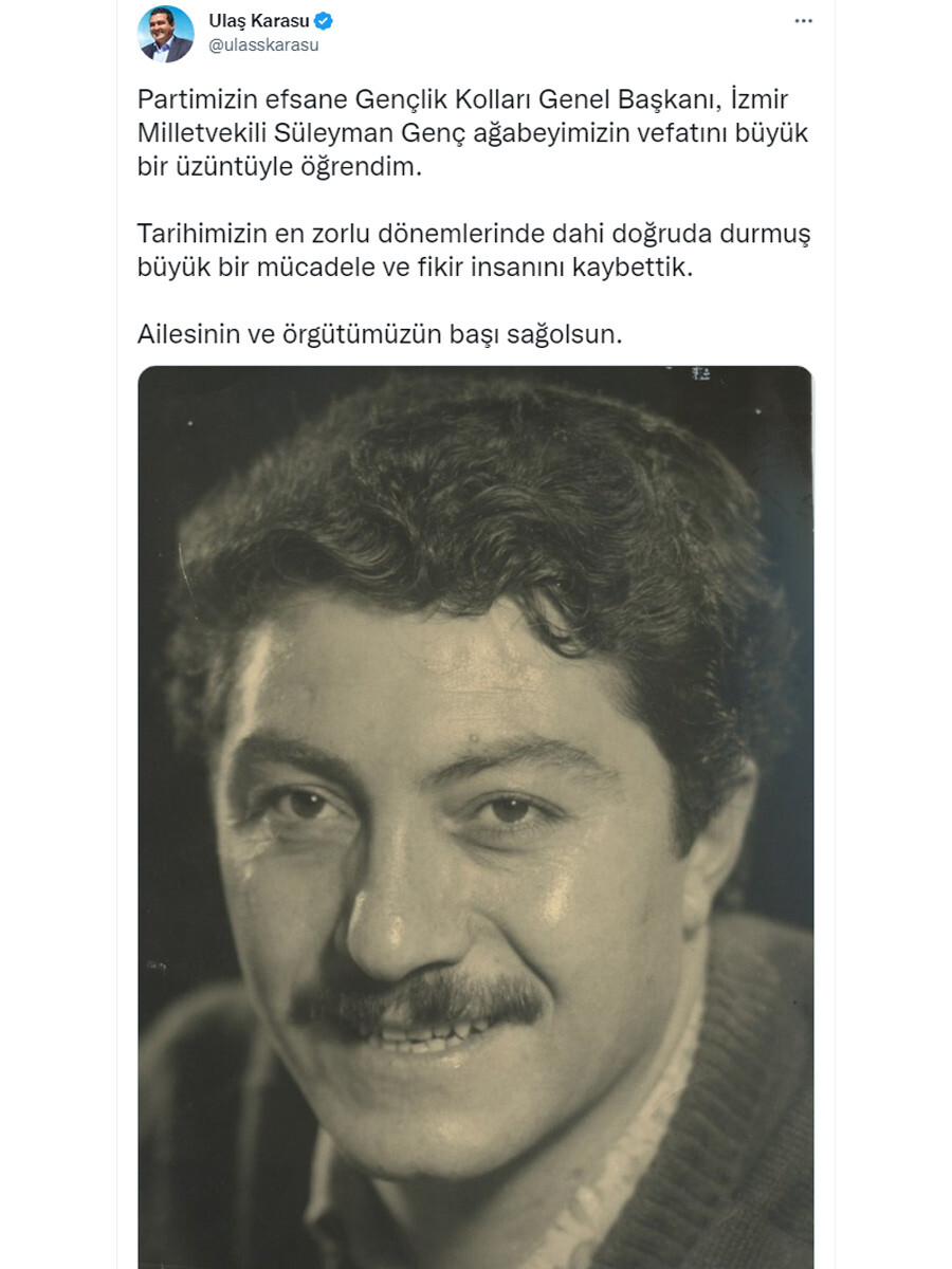 CHP İzmir eski Milletvekili Süleyman Genç hayatını kaybetti CHP İzmir eski Milletvekili Süleyman Genç hayatını kaybetti