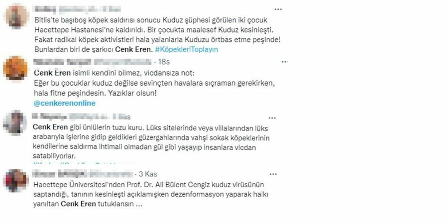 Köpeğin ısırdığı çocuğun kuduz olduğuna inanmayan Cenk Eren açıklamasıyla pes dedirtti Köpeğin ısırdığı çocuğun kuduz olduğuna inanmayan Cenk Eren açıklamasıyla pes dedirtti