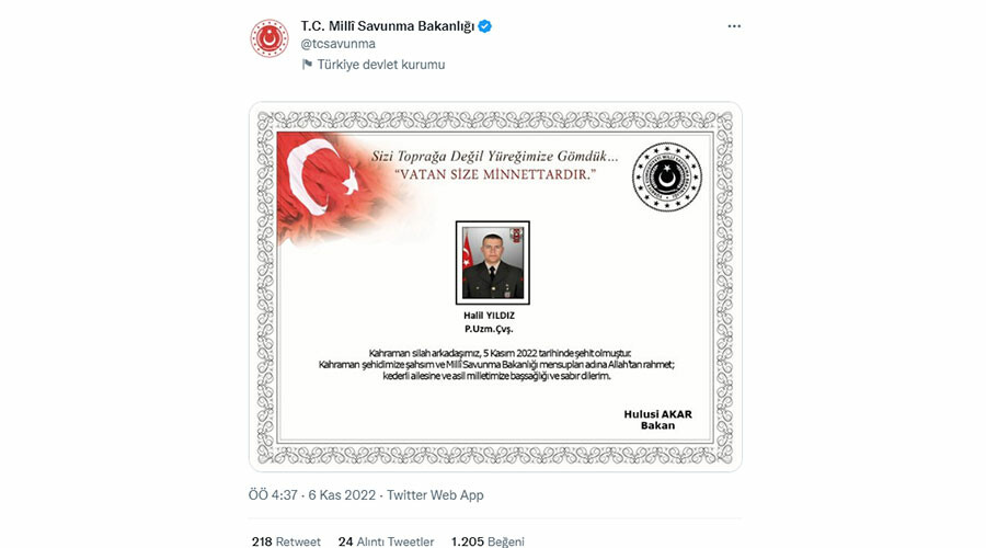 MSB'den acı haber! 2 asker şehit oldu MSB'den acı haber! 2 asker şehit oldu