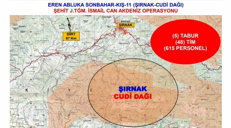 Şırnak'ta Eren Abluka Sonbahar-Kış 11 operasyonu başladı Şırnak'ta Eren Abluka Sonbahar-Kış 11 operasyonu başladı