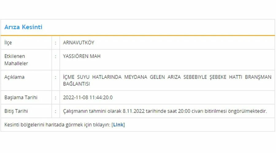 İstanbul’da 7 ilçede 8 saate varan su kesintisi! Sular hangi ilçelerde kesilecek?  (8 Kasım İSKİ arıza-kesinti listesi) İstanbul’da 7 ilçede 8 saate varan su kesintisi! Sular hangi ilçelerde kesilecek?  (8 Kasım İSKİ arıza-kesinti listesi)