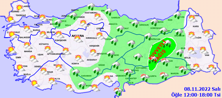 Sıcak havalar ülkeyi tamamen terk ediyor! Meteoroloji uyardı 'kuvvetli vuracak': Sağanak, kar ve karla karışık yağmur bekleniyor (8 Kasım 2022 hava durumu)