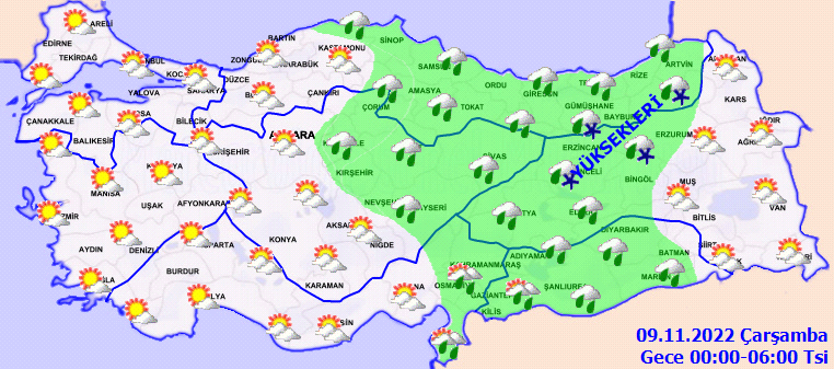 Sıcak havalar ülkeyi tamamen terk ediyor! Meteoroloji uyardı 'kuvvetli vuracak': Sağanak, kar ve karla karışık yağmur bekleniyor (8 Kasım 2022 hava durumu)