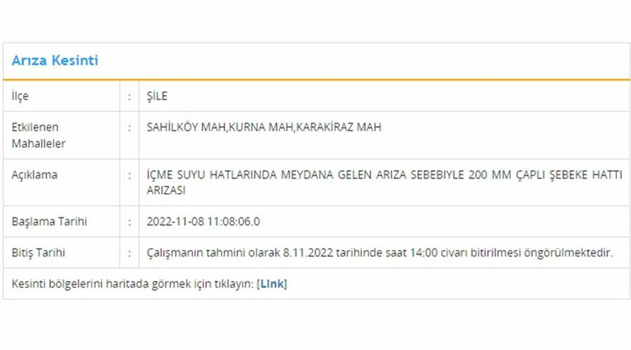İstanbul’da 7 ilçede 8 saate varan su kesintisi! Sular hangi ilçelerde kesilecek?  (8 Kasım İSKİ arıza-kesinti listesi) İstanbul’da 7 ilçede 8 saate varan su kesintisi! Sular hangi ilçelerde kesilecek?  (8 Kasım İSKİ arıza-kesinti listesi)