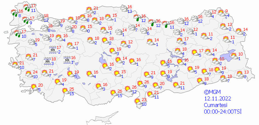 Hafta sonu hava nasıl olacak? Meteoroloji'den sağanak ve fırtına uyarısı (12 Kasım 2022 hava durumu) Hafta sonu hava nasıl olacak? Meteoroloji'den sağanak ve fırtına uyarısı (12 Kasım 2022 hava durumu)