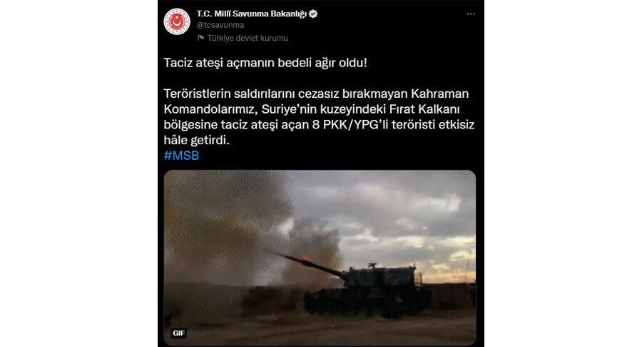 Son dakika! MSB duyurdu: Fırat Kalkanı bölgesinde 8 terörist öldürüldü