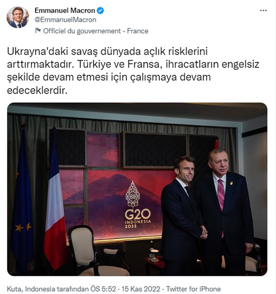 Macron'dan Türkçe paylaşım: Türkiye ile çalışmalarımız sürecek Macron'dan Türkçe paylaşım: Türkiye ile çalışmalarımız sürecek