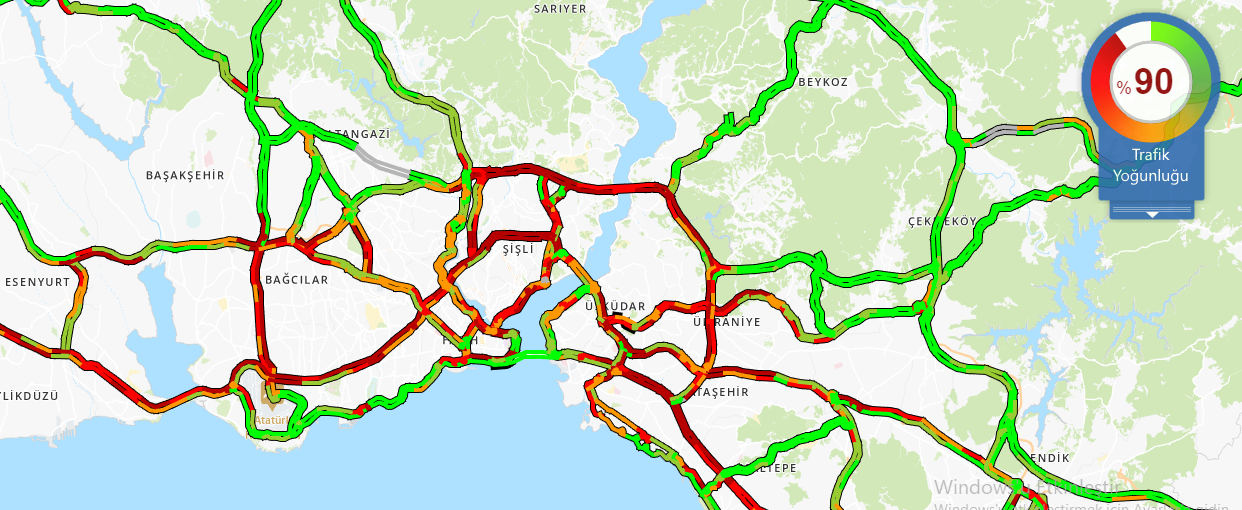 Sağanak alarmının ardından İstanbul’da trafik kilitlendi! Yoğunluk yüzde 90