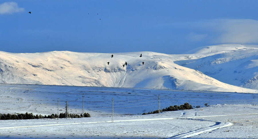Kış Sarıkamış'a erken geldi: Kars beyaz gelinliğini giydi