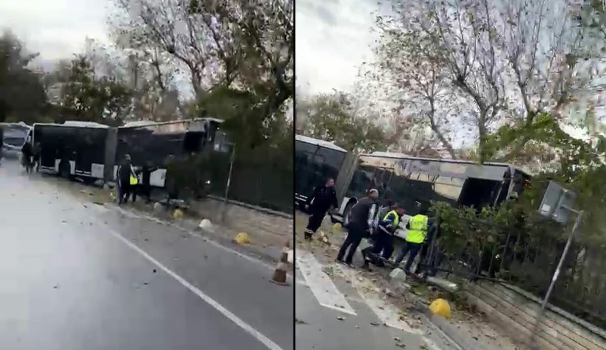 Son dakika: Kadıköy&#039;de kontrolden çıkan metrobüs duvara çarptı! Ekipler sevk edildi