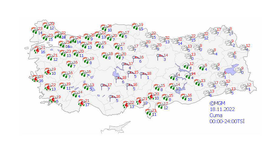 Dikkat! Meteoroloji duyurdu: İstanbul dahil 9 kente 'sarı' ve 'turuncu' uyarı (18 Kasım 2022 hava durumu)
