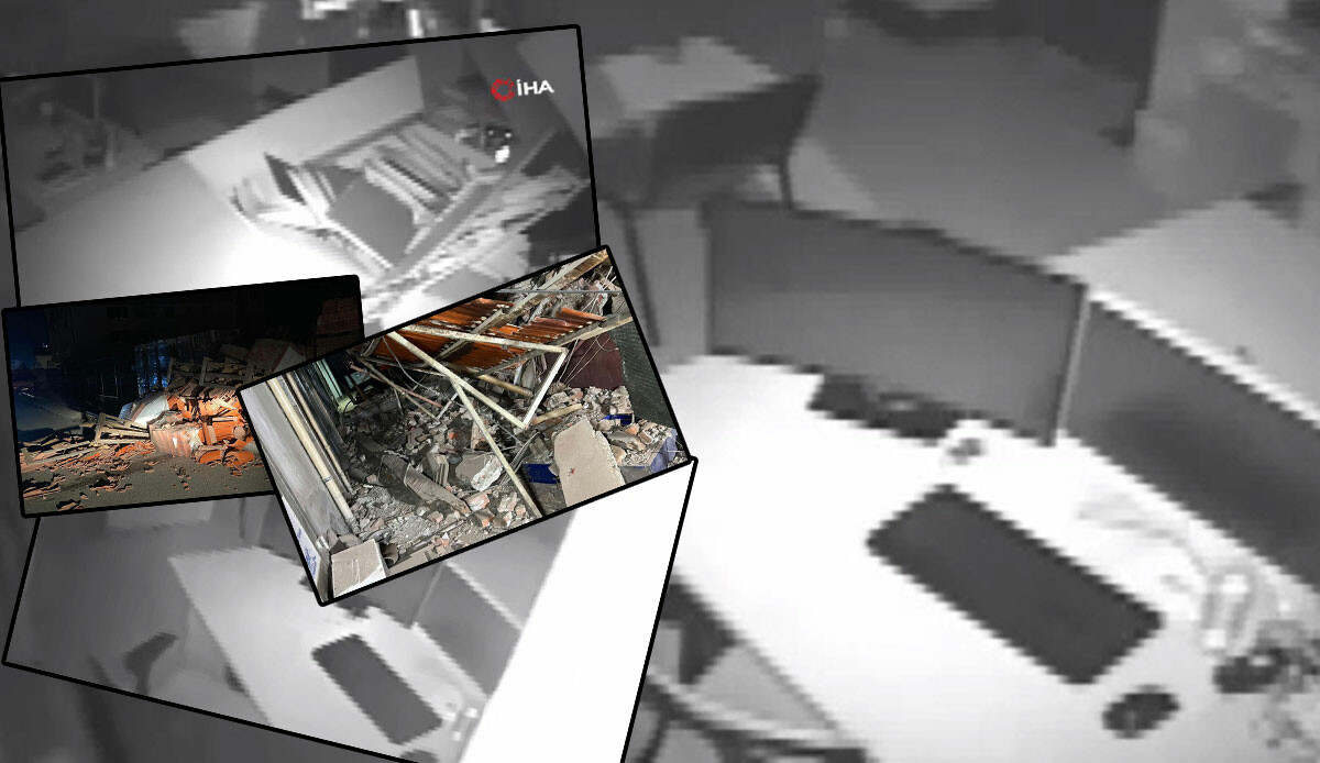 Düzce'deki 5.9'luk deprem anından tüyler ürperten kareler... Masalar, dolaplar, bilgisayarlar resmen yürüdü