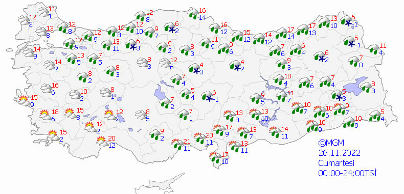 Kalın giyinin, montları ve botları hazırlayın! Kar, sağanak ve fırtına için 32 kente uyarı (25 Kasım 2022 hava durumu) Kalın giyinin, montları ve botları hazırlayın! Kar, sağanak ve fırtına için 32 kente uyarı (25 Kasım 2022 hava durumu)