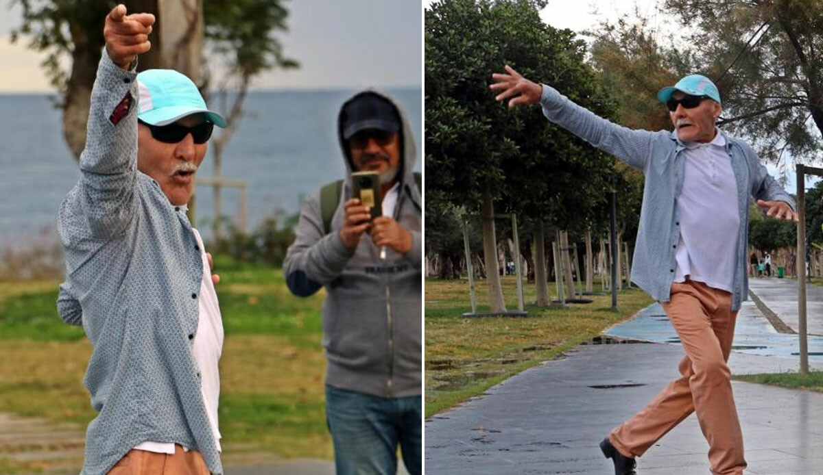 Kireçlenme için Rusya'dan Antalya'ya geldi! Onu gören telefona sarılıyor: 69 yaşında ama gençlere taş çıkaran adam dansıyla sosyal medyada gündem oldu