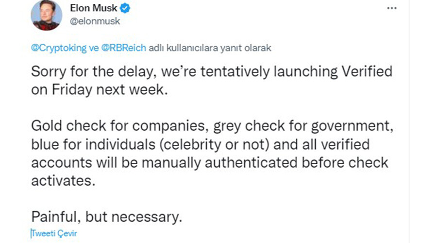 Elon Musk’tan sürpriz açıklama: Twitter’a rengarenk tikler geliyor… İşte mavi tik, sarı tik, gri tik… Elon Musk’tan sürpriz açıklama: Twitter’a rengarenk tikler geliyor… İşte mavi tik, sarı tik, gri tik…
