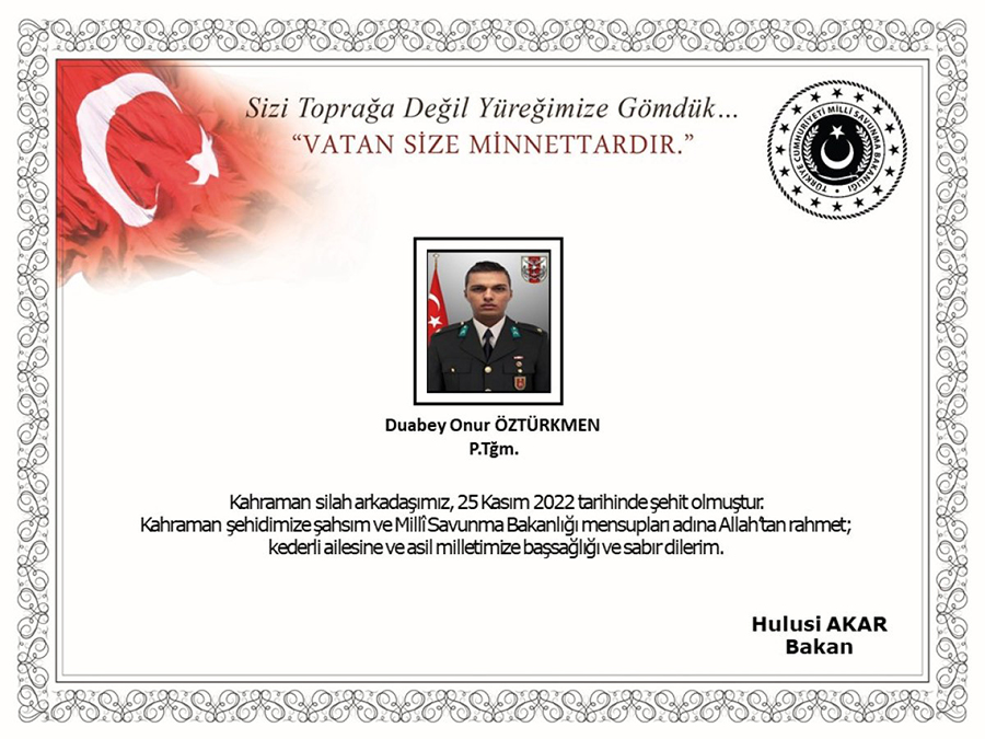 Pençe Kilit operasyonunda 3 askerimiz şehit oldu Pençe Kilit operasyonunda 3 askerimiz şehit oldu