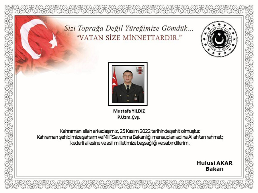 Pençe Kilit operasyonunda 3 askerimiz şehit oldu Pençe Kilit operasyonunda 3 askerimiz şehit oldu