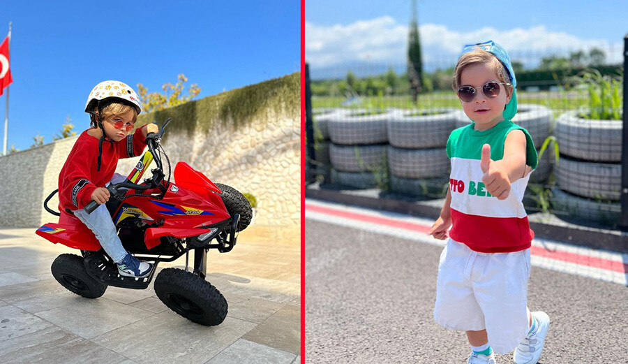 Kenan Sofuoğlu’nun 3 yaşındaki oğlu Zayn dur durak bilmiyor… Tek başına bu kez ATV sürdü