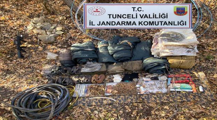 Tunceli’de teröristlere ait sığınak ve mühimmat ele geçirildi