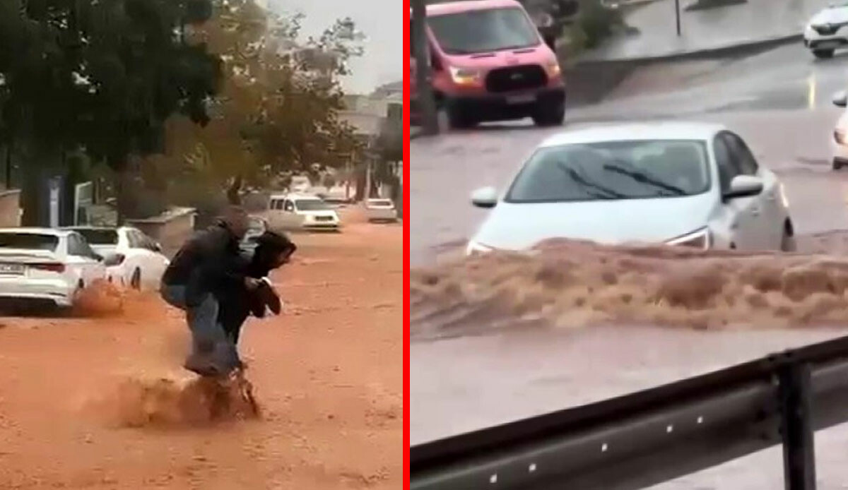 Antalya Kaş’ı sel vurdu: Caddeler suyla doldu, araçlar yolda kaldı