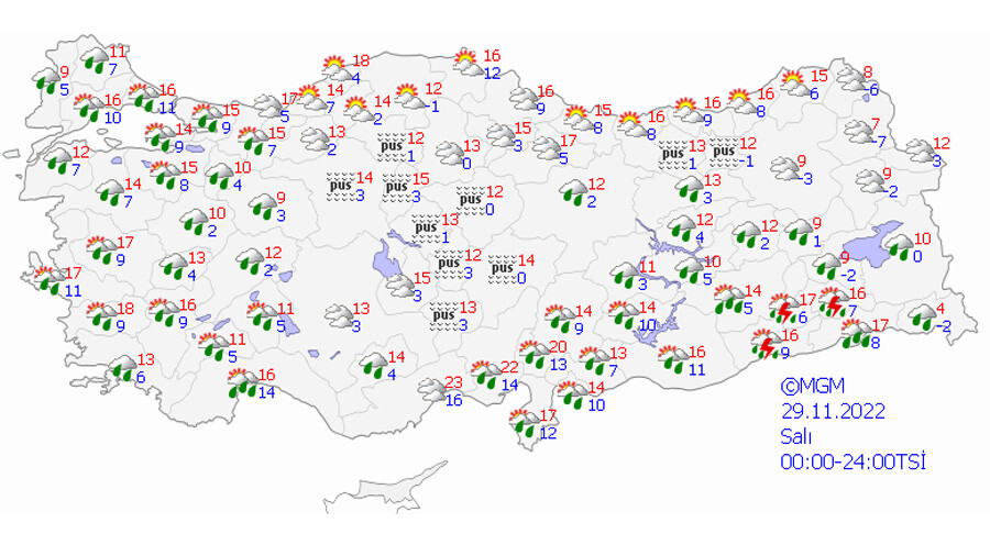 Dikkat! Meteoroloji saat verdi... Kuvvetli sağanak ve gök gürültülü sağanak etkili olacak (29 Kasım 2022 hava durumu) Dikkat! Meteoroloji saat verdi... Kuvvetli sağanak ve gök gürültülü sağanak etkili olacak (29 Kasım 2022 hava durumu)