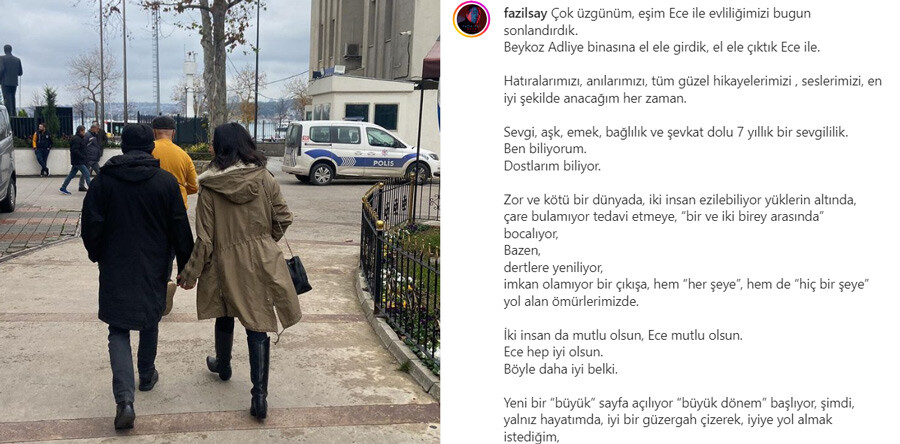 Fazıl Say ile Ece Dağıstan boşandı! Ünlü piyanistin mahkeme çıkışı paylaştığı fotoğraf dikkat çekti Fazıl Say ile Ece Dağıstan boşandı! Ünlü piyanistin mahkeme çıkışı paylaştığı fotoğraf dikkat çekti