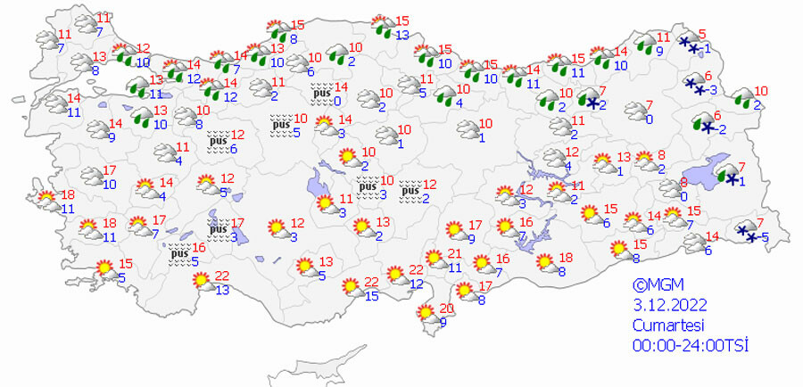 Hafta sonuna dikkat! Kar, sağanak, fırtına, sis ve pus kapıda... Meteoroloji il il uyardı (2 Aralık 2022 hava durumu) Hafta sonuna dikkat! Kar, sağanak, fırtına, sis ve pus kapıda... Meteoroloji il il uyardı (2 Aralık 2022 hava durumu)