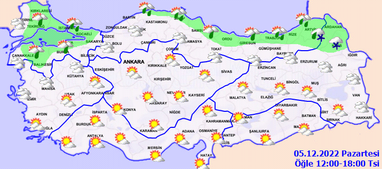 Kar, sağanak, fırtına… Meteoroloji’den bazı illere uyarı: Kuvvetli vuracak (5 Aralık 2022 hava durumu)