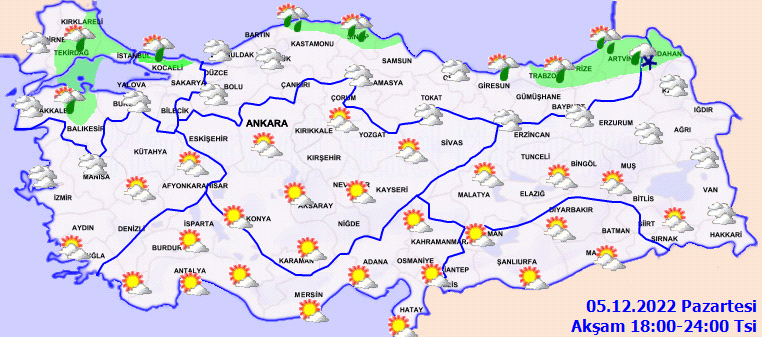 Kar, sağanak, fırtına… Meteoroloji’den bazı illere uyarı: Kuvvetli vuracak (5 Aralık 2022 hava durumu)
