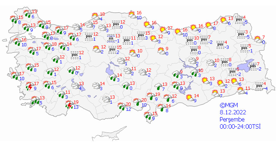 Akşam saatlerine dikkat! Meteoroloji uyardı: Sağanak, sis, pus... (8 Aralık 2022 hava durumu)