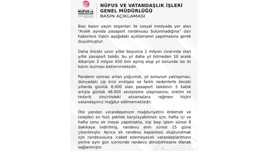 Nüfus Müdürlüğünden pasaport açıklaması: Talep patladı, ek mesai başladı! Nüfus Müdürlüğünden pasaport açıklaması: Talep patladı, ek mesai başladı!