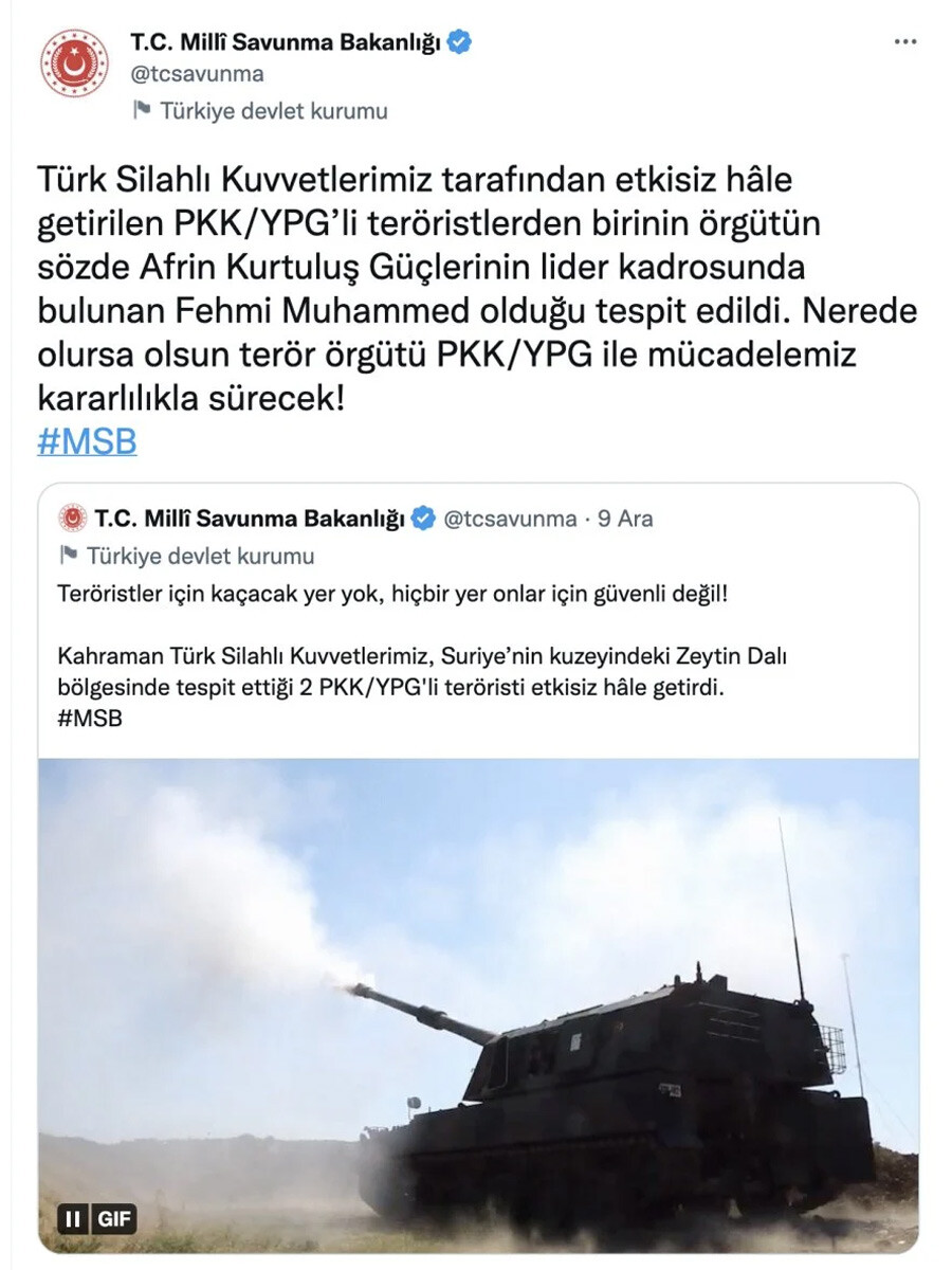 Son dakika: PKK/YPG'li üst düzey terörist Fehmi Muhammed etkisiz hale getirildi