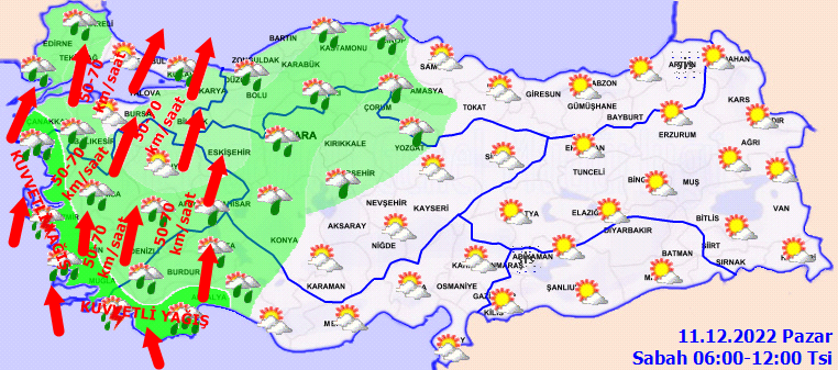 Meteoroloji’den 28 ile “turuncu” ve “sarı” kodlu uyarı: İstanbul’a lodos vuracak (11 Aralık hava durumu)